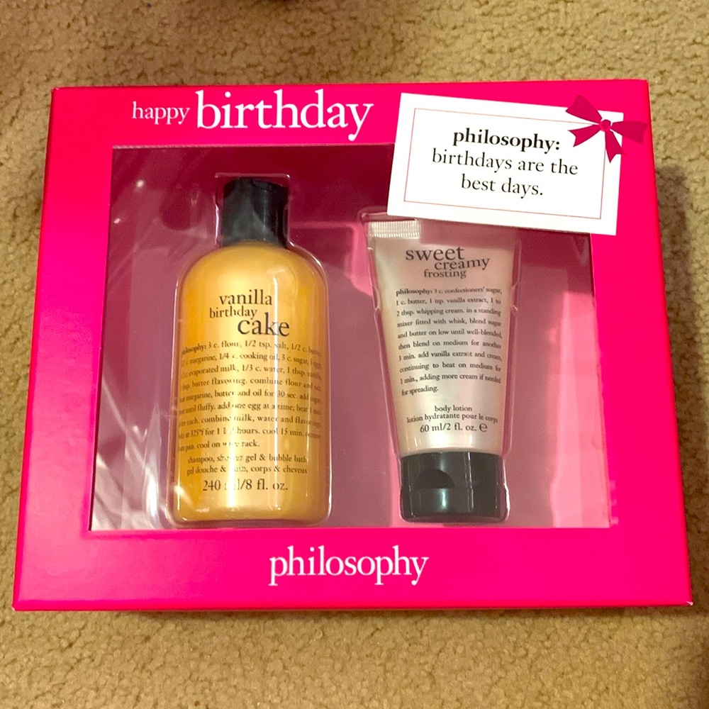 Birthday Cake Philosophy bath set